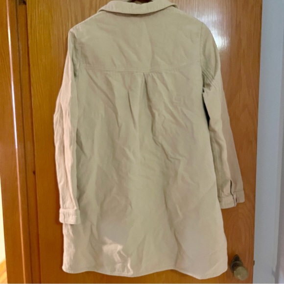 Zara Tan Collared Chore Coat Shacket Overshirt - Picture 3 of 5